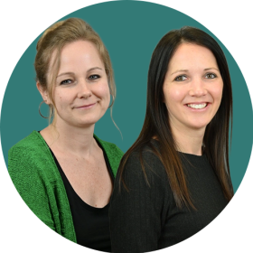 Doppelportrait zweier Damen