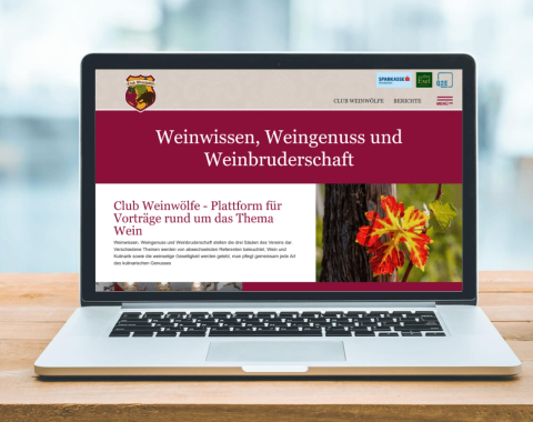 Desktop-Ansicht der Website