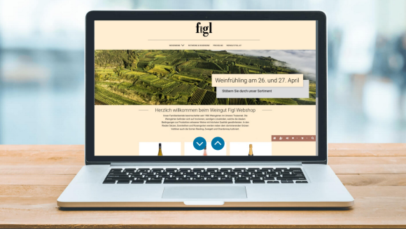 Smartphone-Ansicht der Website
