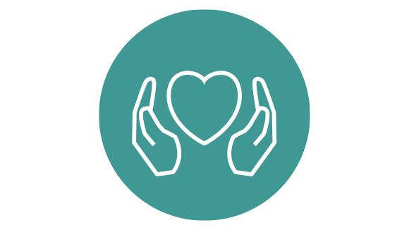 Icon: Hand hält Herz