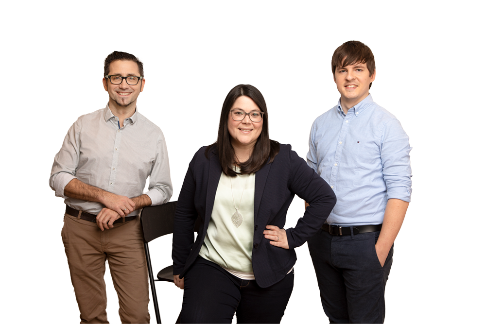 Porträt: 4 Mitarbeiter der Agentur