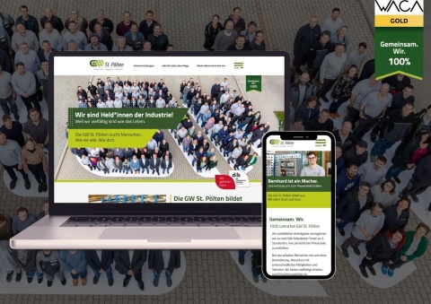 Desktop- und Smartphone-Ansicht der Website