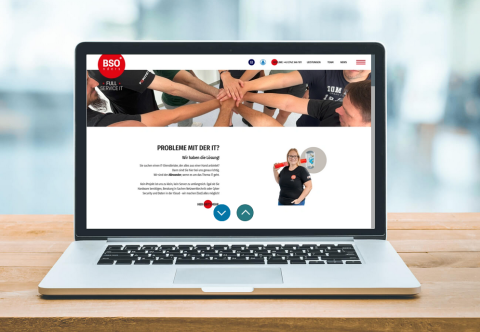 Desktop-Ansicht der Website